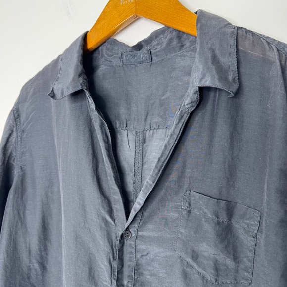 CP Shades Cotton/Silk Button Front Top - Picture 4 of 10